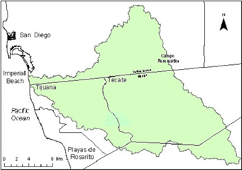 Map of the Tijuana River Watershed